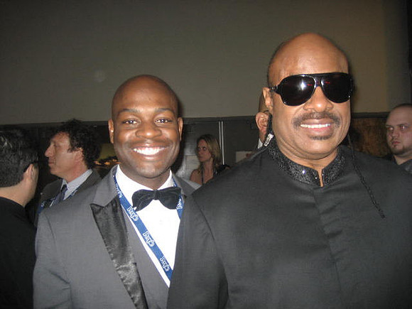 Joseph Hobbs and Stevie Wonder